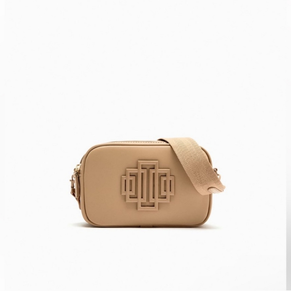NWT ZARA METAL TRIM CROSSBODY BAG